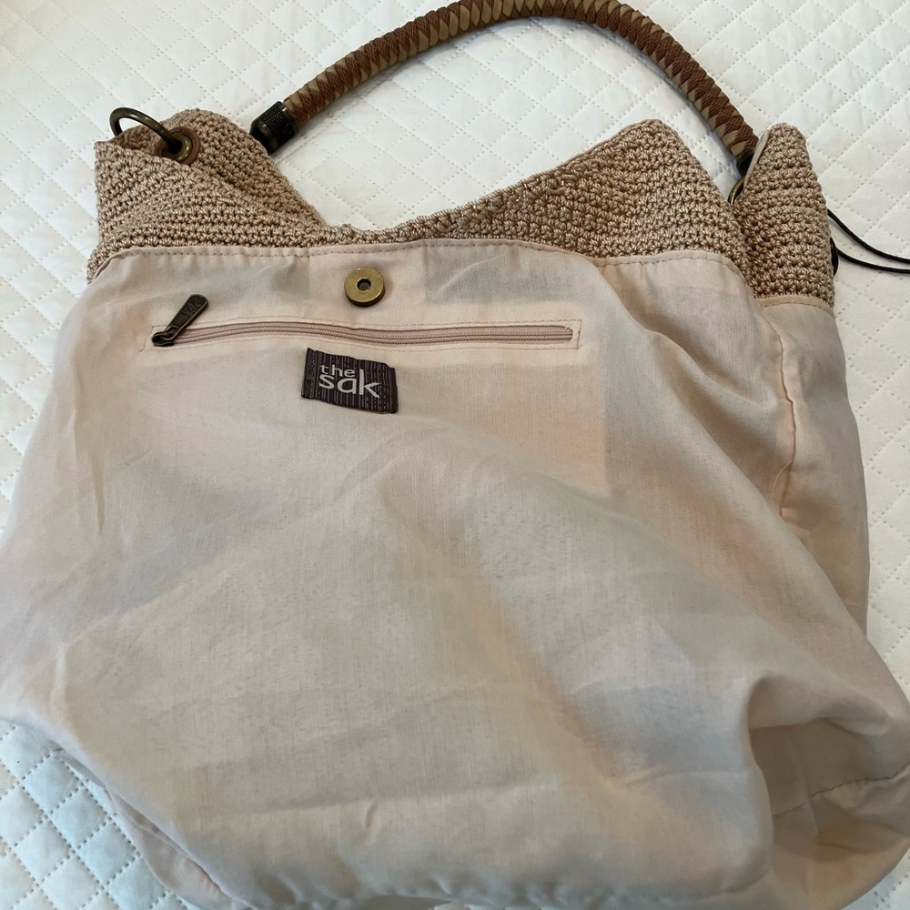 The Sak Beige Crochet Hobo Bag with Braided Handle - Picture 9 of 9